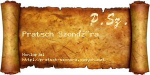 Pratsch Szonóra névjegykártya